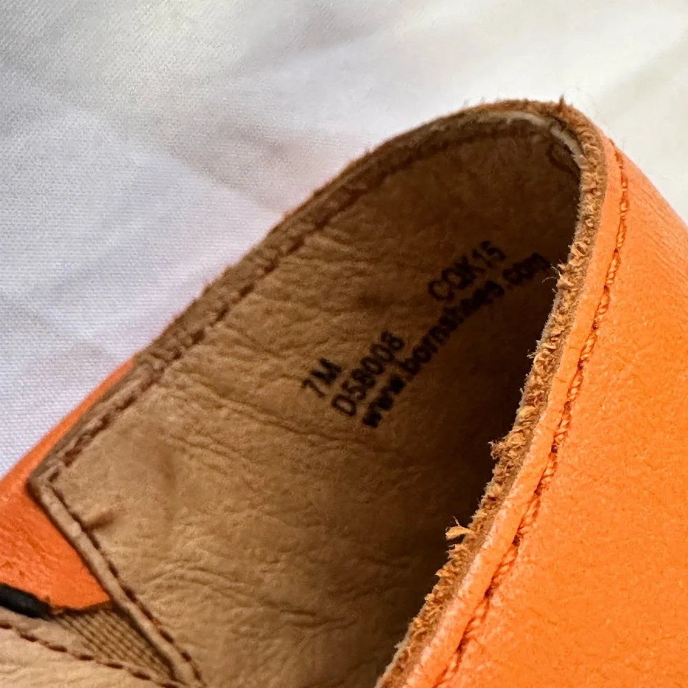 Born Orange Wedge Slides with Cork Heel - Picture 4 of 5